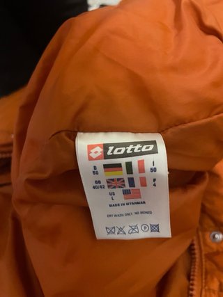 Giubbotto piumino Lotto vintage arancione