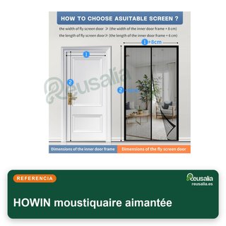 Mosquitera puerta magnética 70x200cm con imanes