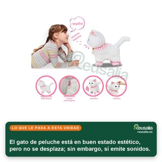 - Gato peluche interactivo con control remoto