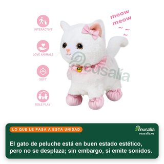 - Gato peluche interactivo con control remoto