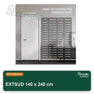 EXTSUD Mosquitera puerta magnética 90x210cm