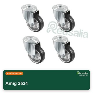 Pack 4 ruedas giratorias para muebles