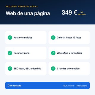 Página web para negocios locales