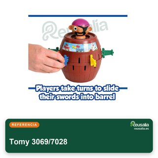 Tomy 3069/7028 Pop-up Pirate juego pirata barril