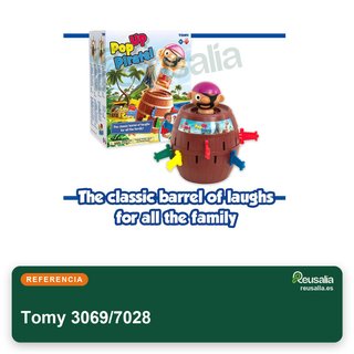 Tomy 3069/7028 Pop-up Pirate juego pirata barril