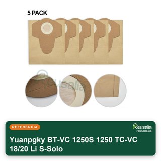 Bolsas repuesto aspiradora 20L BT-VC 1250S