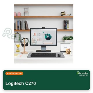 Logitech C270 Webcam HD 720p micrófono