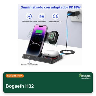 Cargador inalámbrico 4 en 1 para iPhone y Watch