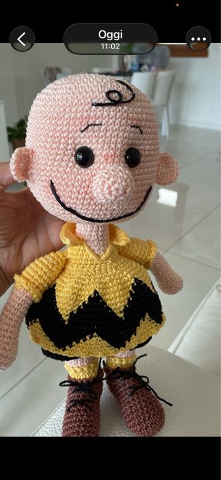 Peluche Charlie Brown uncinetto
