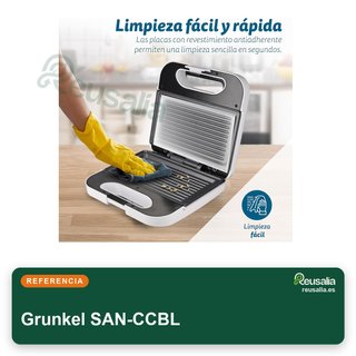 Grunkel SAN-CCBL sandwichera grill doble corte
