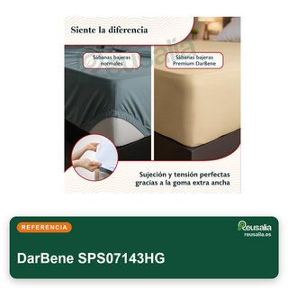 DarBene sábana bajera algodón 70x140 gris