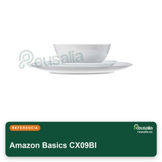 Amazon Basics vajilla porcelana 18 piezas