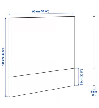 Cabecero MALM blanco 90 cm