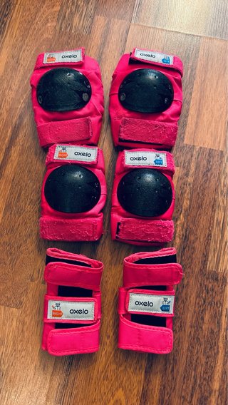 Protecciones Oxelo 2XS Rodilleras y Muñequeras