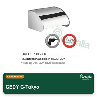 GEDY G-Tokyo porta rollo papel higiénico cromado