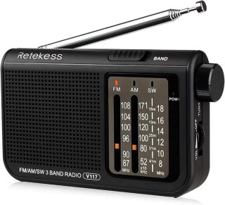 Radio Portátil Retekess V117 AM FM SW