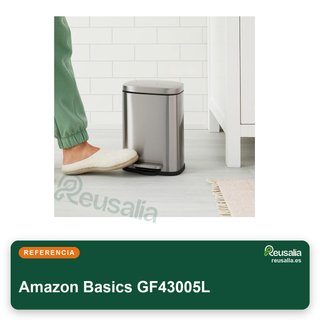 Amazon Basics pattumiera in acciaio inossidabile per bagno