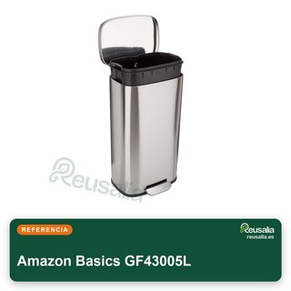 Amazon Basics pattumiera in acciaio inossidabile per bagno