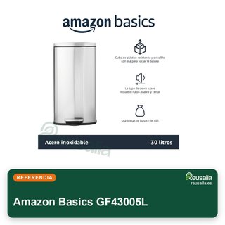 Amazon Basics pattumiera in acciaio inossidabile per bagno
