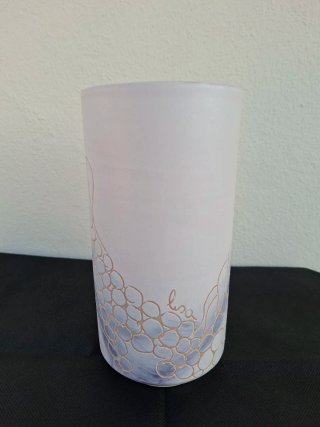 Vaso ceramica vintage decorato