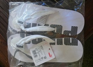 Sandalias Dedo Puma Blanco NegroTalla 51