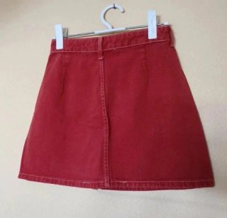 Falda vaquera mini Bershka T.36 teja