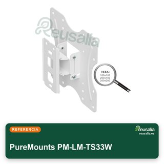 PureMounts soporte TV giratorio inclinable 23-42"