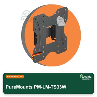 PureMounts soporte TV giratorio inclinable 23-42"