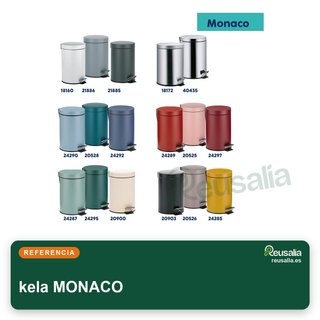 Kela Monaco cubo rifiuti bagno metallo compatto