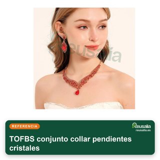 Set di collana e orecchini TOFBS con cristalli