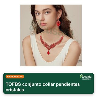 Set di collana e orecchini TOFBS con cristalli