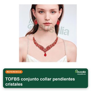 Set di collana e orecchini TOFBS con cristalli
