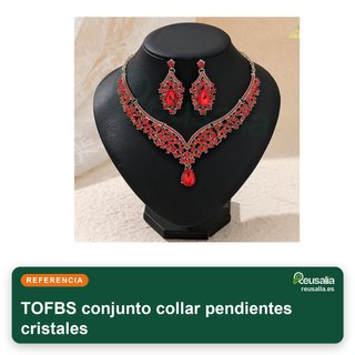 Set di collana e orecchini TOFBS con cristalli