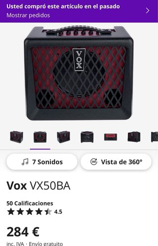 Amplificador Bajo VOX 50 BA