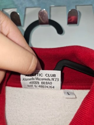 Sudadera Oficial Athletic Bilbao Roja y Blanca