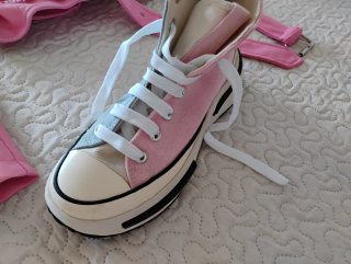 Converse rosas y blancas