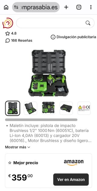 Pistola Impacto JBM 60051C 1000Nm 1/2