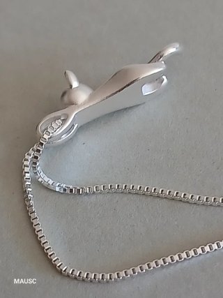 Colgante en forma de gato | cadena de plata 925