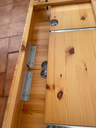 Mesa extensible de madera de pino maciza