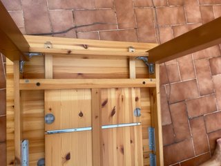 Mesa extensible de madera de pino maciza
