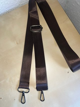 Bolso bandolera piel negro y marrón