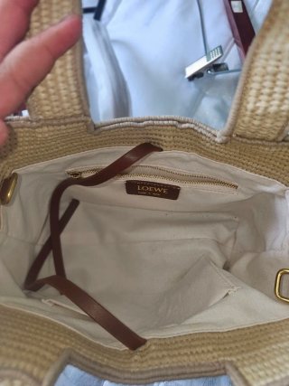 Bolso Loewe Beige Flores Bordadas