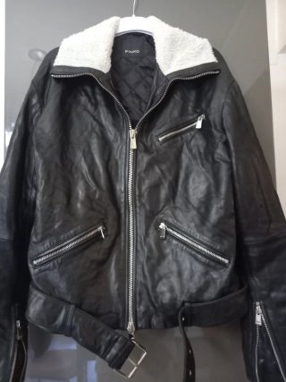 Giubbotto Pinko pelle nero taglia S