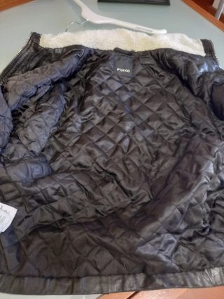 Giubbotto Pinko pelle nero taglia S