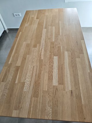 Mesa comedor roble y metal