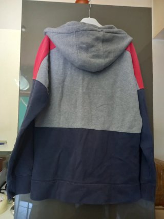Felpa Nike Air zip grigio blu rossa taglia S