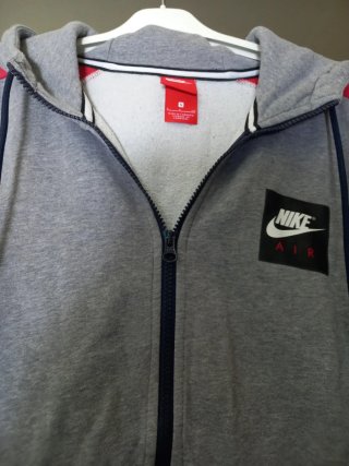 Felpa Nike Air zip grigio blu rossa taglia S