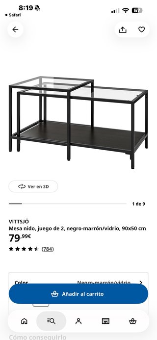 Mesa de centro auxiliar
