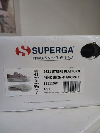 Superga Plataforma Rosa Talla 41