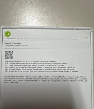 iPhone 17 Pro Max sin abrir